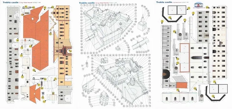 Papierový model - Štátny zámok Třebíč